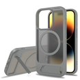 thumbnail image 1 of Dteck Magnetic Case for iPhone 14 Pro / iPhone 13 Pro,Shockproof TPU+PC Anti-Slip Compatible with Mag Safe Case Adjustable Kickstand Frosted Translucent Matte Phone Cover,Darkgray, 1 of 6