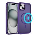 thumbnail image 1 of Dteck Magnetic Case for iPhone 14 & iPhone 13 6.1 Inch Compatible with MagSafe & Magnetic Car Phone Mount, Slim Translucent Matte Shockproof with Anti-Fingerprint Phone Case,Purple, 1 of 8
