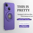 thumbnail image 1 of Dteck Magnetic Case for iPhone 15 Plus with Foldable Ring Stand Grip, Compatible with Magsafe Military Grade Plating Shockproof Fall-Proof Durable Matte Slim Phone Cover, Darkpurple, 1 of 7