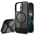 thumbnail image 1 of Dteck Magnetic Case for iPhone 15 Plus / iPhone 14 Plus,Shockproof TPU+PC Anti-Slip Compatible with Mag Safe Case Adjustable Kickstand Frosted Translucent Matte Phone Cover ,Black, 1 of 6