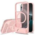 thumbnail image 1 of Dteck Magnetic Case for iPhone 15 Plus / iPhone 14 Plus,Shockproof TPU+PC Anti-Slip Compatible with Mag Safe Case Adjustable Kickstand Frosted Translucent Matte Phone Cover ,Pink, 1 of 6