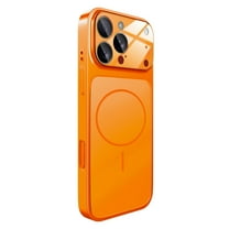 Dteck Magnetic Case for iPhone 15 Pro Max,Shockproof PC Case Compatible with Mag Safe Full Camera Lens Protection Back Phone Cover for iPhone 15 Pro Max,Orange