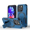 thumbnail image 1 of Dteck Magnetic Case for iPhone 16 Plus,Shockproof Silicone + PC Case Compatible with Mag Safe Built-in Invisible Stand Cover for iPhone 16 Plus,Darkblue, 1 of 7