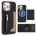 thumbnail image 1 of Dteck Magnetic Case for iPhone 16 Pro Max, 2 in 1 Wallet Case Detachable Card Holder, Compatible with MagSafe, Slim PU Leather RFID Blocking Credit Slots Zipper Pocket,Black, 1 of 7