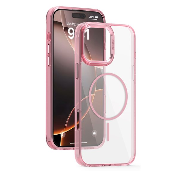 Dteck Magnetic Case for iPhone 16 Pro Max Compatible with MagSafe, Shockproof TPU Bumper Anti-Scratch Hard PC Back Protective Phone Cover 6.9 Inch,Pink