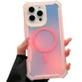thumbnail image 1 of Dteck Magnetic Case for iPhone 16 Pro Max,Compatible with Magsafe, Shock-Absorbent Bumper Cute and Unique Fluorescent Holographic Iridescent Phone Cover,Pink, 1 of 5