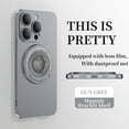thumbnail image 1 of Dteck Magnetic Case for iPhone 16 Pro Max with Foldable Ring Stand Grip, Compatible with Magsafe Military Grade Plating Shockproof Fall-Proof Durable Matte Slim Phone Cover, Gray, 1 of 7