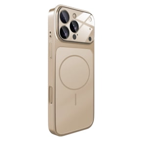 Dteck Magnetic Case for iPhone 16 Pro Max,Shockproof PC Case Compatible with Mag Safe Full Camera Lens Protection Back Phone Cover for iPhone 16 Pro Max,Gold
