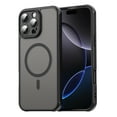 thumbnail image 1 of Dteck Magnetic Case for iPhone 16 Pro Max,Shockproof TPU+PC Matte Translucent Back Slim Protective Case Compatible with MagSafe Cover for iPhone 16 Pro Max,Black, 1 of 9