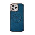 thumbnail image 1 of Dteck Magnetic Case for iPhone 16 Pro, Shockproof Magnetic Anti-Fingerprint PU Leather Cover Support Wireless Charging Ultra Slim Protection Cover, Blue, 1 of 7