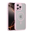 thumbnail image 1 of Dteck Magnetic Case for iPhone 16 Pro,Shockproof Matte PC+TPU Case Compatible with MagSafe Translucent Matte Back Cover Built-in with Smart Touch Buttons for iPhone 16 Pro, Pink, 1 of 8