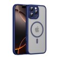 thumbnail image 1 of Dteck Magnetic Case for iPhone 16 Pro,Shockproof Matte PC+TPU Case Compatible with MagSafe Translucent Matte Back Cover Built-in with Smart Touch Buttons for iPhone 16 Pro, Blue, 1 of 8