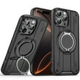 thumbnail image 1 of Dteck Magnetic Case for iPhone 16 Pro,Shockproof TPU+PC Case Compatible with Mag Safe Ring Holder Stand Military Grade Drop Proof Cover for iPhone 16 Pro,  Black, 1 of 8
