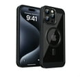 thumbnail image 1 of Dteck Magnetic Case for iPhone 16 Pro,Shockproof TPU+PC Heat Dissipation Case Compatible with Mag Safe Matte Translucent Back Cover for iPhone 16 Pro,Black, 1 of 9