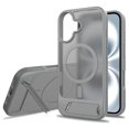 thumbnail image 1 of Dteck Magnetic Case for iPhone 16,Shockproof TPU+PC Anti-Slip Compatible with Mag Safe Case Adjustable Kickstand Frosted Translucent Matte Phone Cover for iPhone 16,Darkgray, 1 of 6