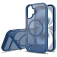 thumbnail image 1 of Dteck Magnetic Case for iPhone 16,Shockproof TPU+PC Anti-Slip Compatible with Mag Safe Case Adjustable Kickstand Frosted Translucent Matte Phone Cover for iPhone 16,Darkblue, 1 of 6