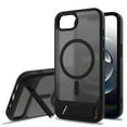 thumbnail image 1 of Dteck Magnetic Case for iPhone 16e,Shockproof TPU+PC Anti-Slip Compatible with Mag Safe Case Adjustable Kickstand Frosted Translucent Matte Phone Cover for iPhone 16e,Black, 1 of 6