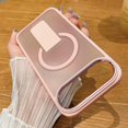 thumbnail image 1 of Dteck Magnetic Case for iPhone Air,Shockproof TPU+PC Compatible with Mag Safe Anti-Slip Case Invisible Bracket Kickstand Translucent Matte Back Cover for iPhone Air,Pink, 1 of 8