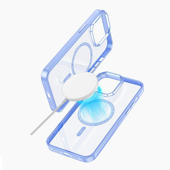 Dteck Magnetic Designed for iPhone 11 Case, Compatible with MagSafe Military Grade Drop Protection Slim Fit Shockproof Case for Women Men,Clear Blue