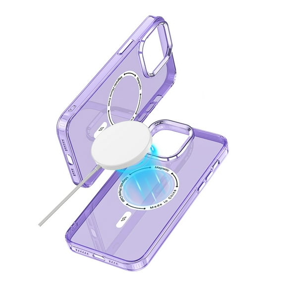 Dteck Magnetic Designed for iPhone 14 Pro Case, Compatible with MagSafe Military Grade Drop Protection Slim Fit Shockproof Case for Women Men,Purple