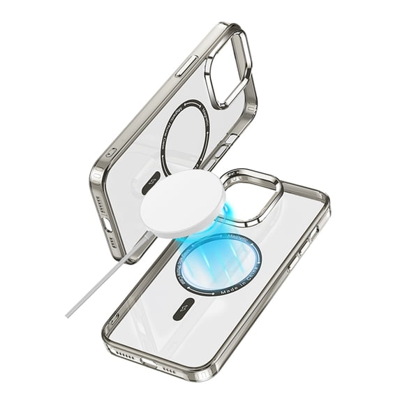 Dteck Magnetic Designed for iPhone 13 Pro Max Case, Compatible with MagSafe Military Grade Drop Protection Slim Fit Shockproof Case for Women Men,Clear Black