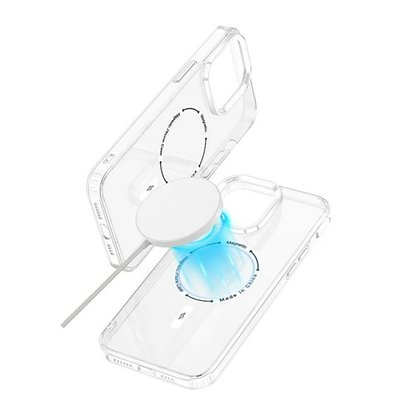 Dteck Magnetic Designed for iPhone 13 Pro Max Case, Compatible with MagSafe Military Grade Drop Protection Slim Fit Shockproof Case for Women Men,Clear