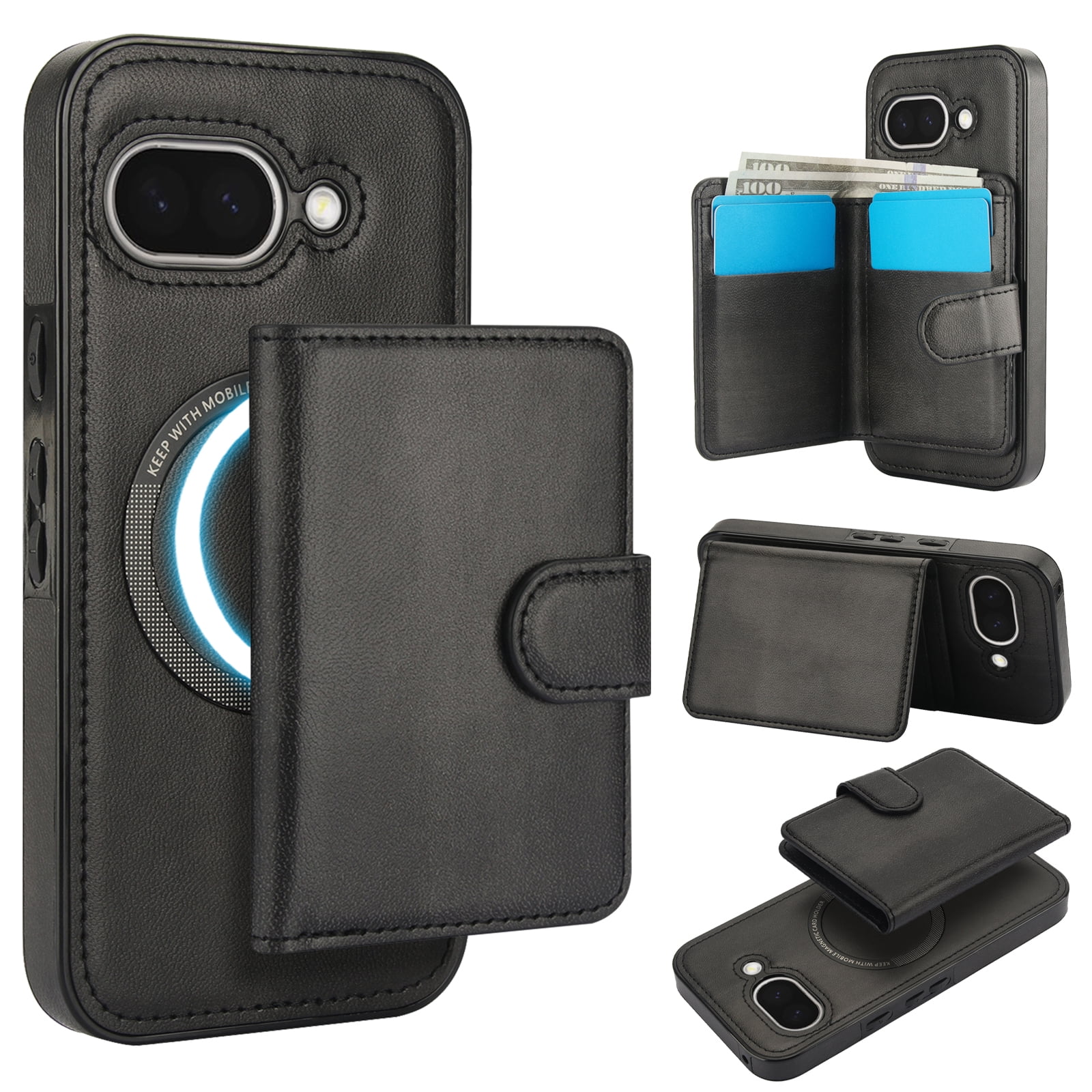 Dteck Magnetic Detachable Wallet Case for Google Pixel 9A,Luxury ...