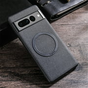 Dteck Magnetic for Google Pixel 8 Pro Case, Compatible with MagSafe, Slim Cloth Fabric Texture PU Leather Shockproof Protective Cover for Google Pixel 8 Pro,Black