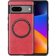 thumbnail image 1 of Dteck Magnetic for Google Pixel 8 Pro Case, Pixel 8 Pro Case Compatible with MagSafe, Slim PU Leather Matte Finish Shockproof Protective Cover for Google Pixel 8 Pro,Red, 1 of 7