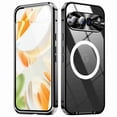 thumbnail image 1 of Dteck Magnetic for Google Pixel 9 Case, Compatible with MagSafe Charger Ultra Slim Matte PC Back Metal Frame Bumper Scratch Resistant Safety Lock Shockproof Protective Case, Black, 1 of 8