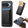 thumbnail image 1 of Dteck Magnetic for Google Pixel 9 / Pixel 9 Pro Case Compatible with MagSafe, 2 in 1 PU Leather Slim Back Phone Cover with Detachable Card Holder Wallet for Pixel 9 / Pixel 9 Pro,Black, 1 of 7