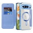 thumbnail image 1 of Dteck Magnetic for Google Pixel 9 Pro XL Case 2024, Compatible with MagSafe, Full Body Flip Folio Wallet Case with FID Blocking Card Slot, Anti-Scratch Clear Back Cover for Pixel 9 Pro XL,Blue, 1 of 6