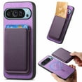 thumbnail image 1 of Dteck Magnetic for Google Pixel 9 Pro XL Case Compatible with MagSafe, 2 in 1 PU Leather Slim Back Phone Cover with Detachable Card Holder Wallet for Pixel 9 Pro XL,Purple, 1 of 7
