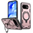 thumbnail image 1 of Dteck Magnetic for Google Pixel 9A Case with Kickstand, Shockproof TPU+PC Case Compatible with MagSafe Military Grade Ring Stand Heavy Duty Drop Rugged Cover for Google Pixel 9A,Rosegold, 1 of 6