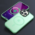 thumbnail image 1 of Dteck Magnetic Guardian Designed for iPhone 14 Pro Case [Military Grade Drop Tested] [Compatible with MagSafe] Slim Translucent Matte Case for iPhone 14 Pro Phone Case (6.1"), Matchagreen, 1 of 11