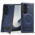 thumbnail image 1 of Dteck Magnetic Leather Case for Samsung Galaxy Z Fold 5,Shockproof Leather Compatible with Mag-safe Adjustable Kickstand Protective Cover for Galaxy Z Fold 5 5G,Blue, 1 of 6