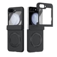 thumbnail image 1 of Dteck Magnetic Phone Case for Samsung Galaxy Z Flip 5, Hinge Protection with Built-in Screen Protector, 360° Rotating Kickstand,Black, 1 of 7