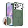 thumbnail image 1 of Dteck Magnetic Phone Case for iPhone 17 Pro with Camera Control Button, MagSafe Compatibility Scratch-Resistant Matte Translucent Phone Cover,Deep Green, 1 of 5