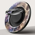 thumbnail image 1 of Dteck Magnetic Phone Ring Holder for MagSafe, 360 Degree Rotation Magnet Finger Ring Grip Stand Holder, Compatible with 15 Pro Max 14 13 12 Series, MagSafe Accessories,Gold Marble, 1 of 6