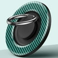 thumbnail image 1 of Dteck Magnetic Phone Ring Holder for MagSafe, 360 Degree Rotation Magnet Finger Ring Grip Stand Holder, Compatible with 15 Pro Max 14 13 12 Series, MagSafe Accessories,Green Carbon Fiber, 1 of 6