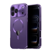 Dteck Magnetic Privacy Screen Case for iPhone 17 Pro Max, Full Body Shockproof Metal Bumper Front Anti Peep Glass, Magne