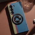 thumbnail image 1 of Dteck for Samsung Galaxy Z Fold 4 Case with Removable Magnetic Ring Stand, Military Grade Shockproof Case with Screen Protector, Carbon Fiber Texture Hinge Protection for Z Fold 4,Blue, 1 of 6