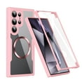 thumbnail image 1 of Dteck Magnetic for Samsung Galaxy S22 Ultra, Dustproof Design Compatible with MagSafe, Built-in Screen Protector Camera Protection Double Sided Clear Cover for Galaxy S22 Ultra,Pink, 1 of 7