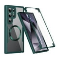 thumbnail image 1 of Dteck Magnetic for Samsung Galaxy S22 Ultra, Dustproof Design Compatible with MagSafe, Built-in Screen Protector Camera Protection Double Sided Clear Cover for Galaxy S22 Ultra,Green, 1 of 7