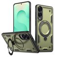 thumbnail image 1 of Dteck Magnetic for Samsung Galaxy S25 Edge Case with Kickstand, Shockproof TPU+PC Case Compatible with MagSafe Military Grade Ring Stand Heavy Duty Drop Rugged Cover for Galaxy S25 Edge,Olivegreen, 1 of 6