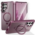 thumbnail image 1 of Dteck Magnetic for Samsung Galaxy S25 Ultra Case with Screen Protector Camera Lens Cover, Compatible with MagSafe, Military Grade Drop Ring Holder Translucent Slim Hard Back Soft Edge,Winered, 1 of 9
