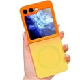 thumbnail image 1 of Dteck Magnetic for Samsung Galaxy Z Flip 5 Case [Compatible with Magsafe] with Camera Protection Soft TPU Slim Shockproof for Women Girls Gradient Phone Cover,Orange Yellow, 1 of 6