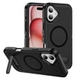 thumbnail image 1 of Dteck Magnetic & Seamless Stand for iPhone 16 Plus, Compatible with MagSafe, Military Grade Drop Protection, Slim Frosted Rugged Kickstand Phone Case for iPhone 16 Plus,Black, 1 of 1