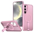 thumbnail image 1 of Dteck Magnetic Shockproof for Samsung S24 Ultra Case with Kickstand, Rugged Protective Cover with MagSafe Compatibility, Textured Grip, and Built-in Stand, Pink, 1 of 6