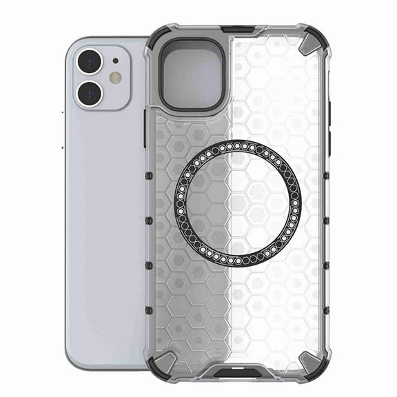 Dteck Magnetic Transparent Case for iPhone 12 Pro / 12 6.1", Compatible with MagSafe Wireless Charging Slim Anti-Scratch Shockproof Soft TPU Rubber Cover Case, White
